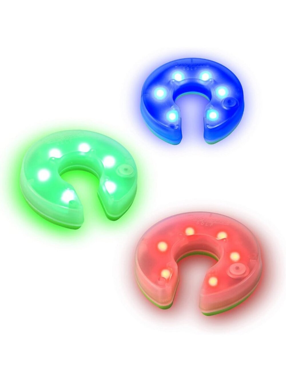 3 Pack Light Up Golf Hole Lights for Night Play, Putting & Chipping Practice